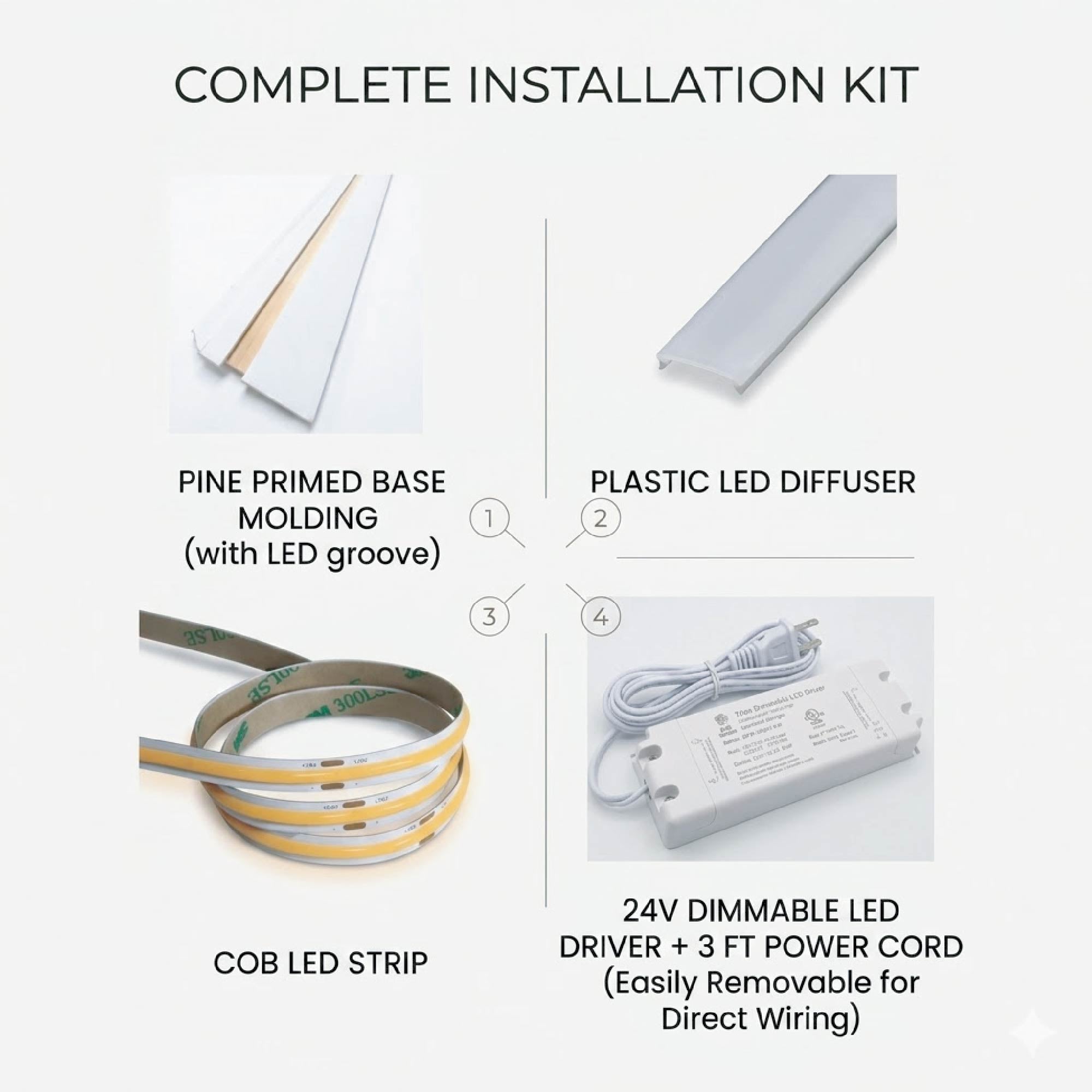 Configure Your LED Baseboard Molding (6ft)