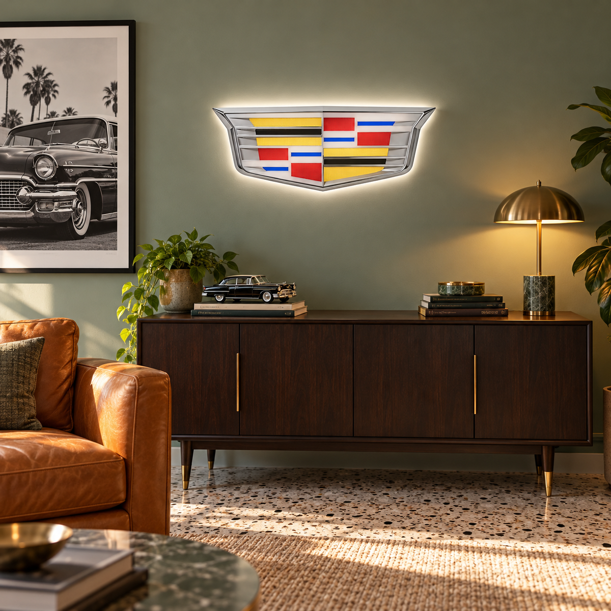 18″ Cadillac Crest LED Wall Sign – Face & Side Lit