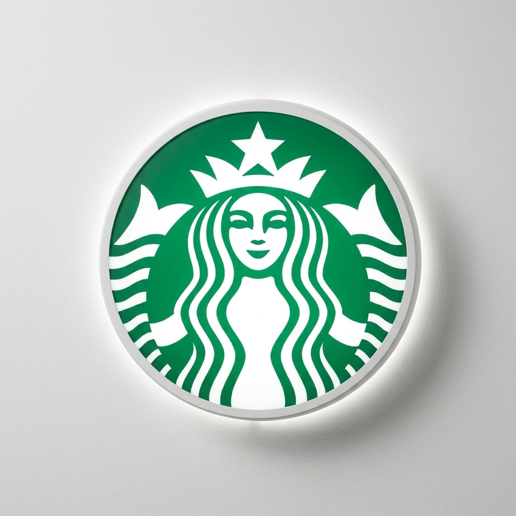 Luxury Coffee Brand Style LED Light Box Sign – Premium Illuminated Café & Kitchen Wall Décor
