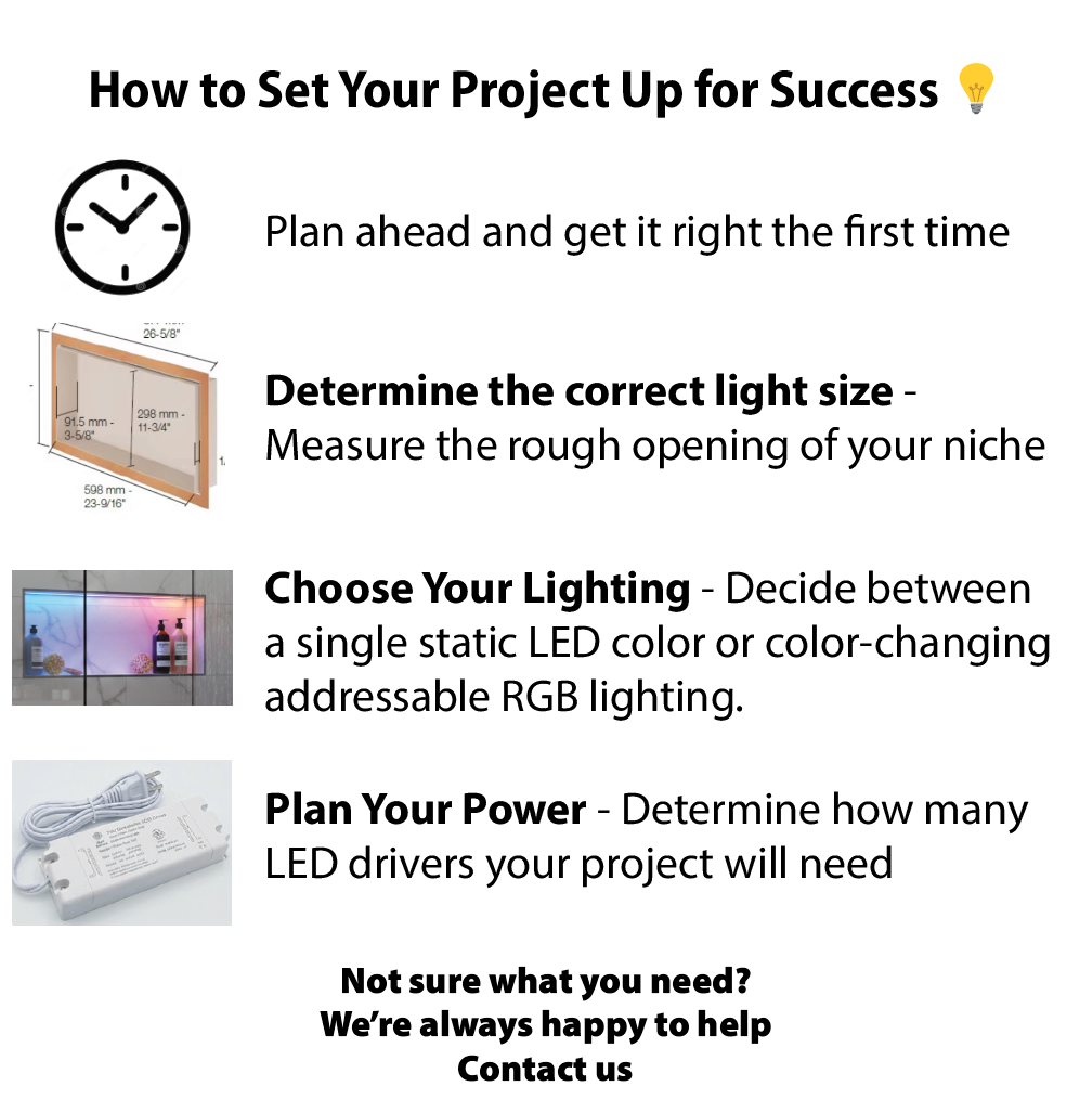 Create Your Dream Shower Niche Lighting