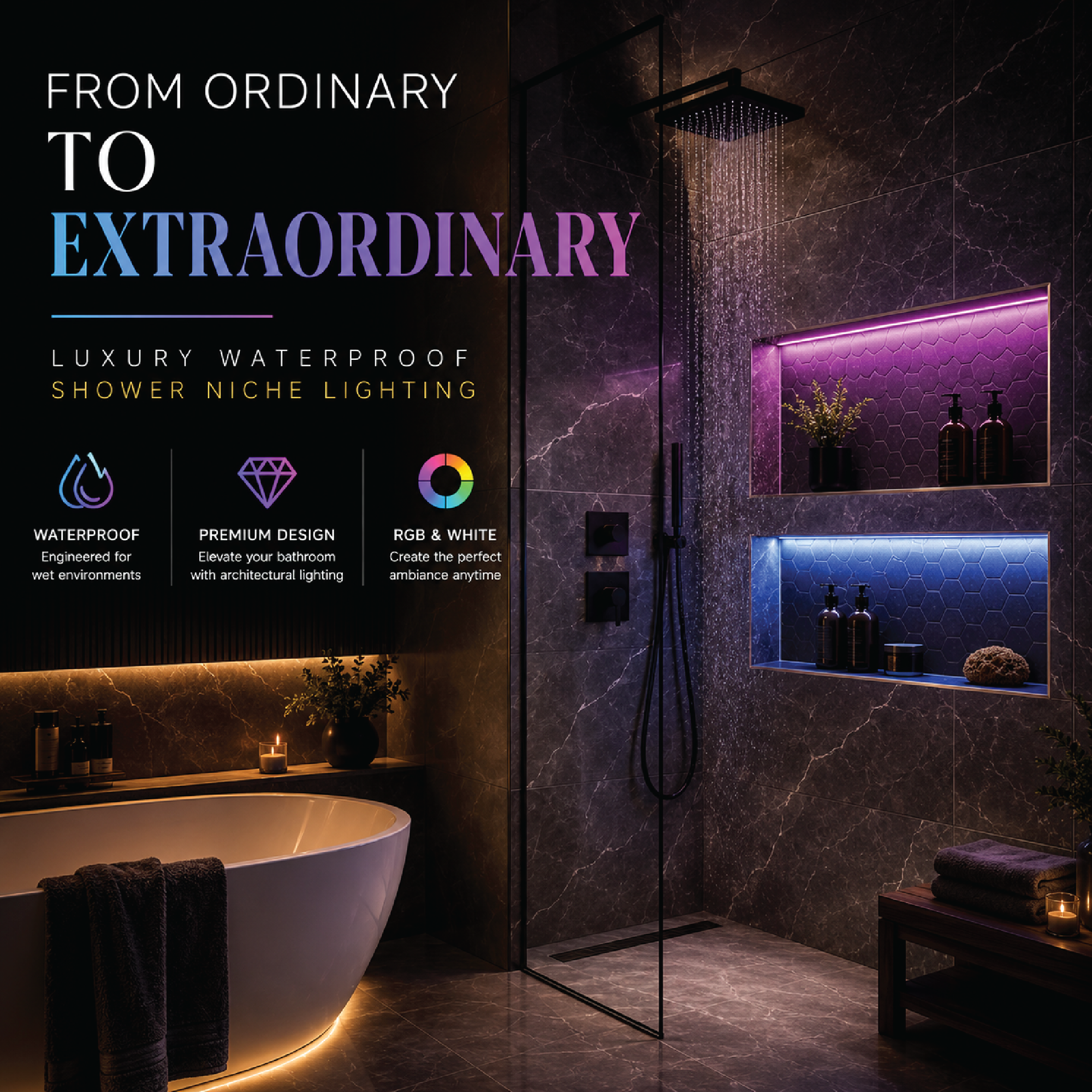 Create Your Dream Shower Niche Lighting