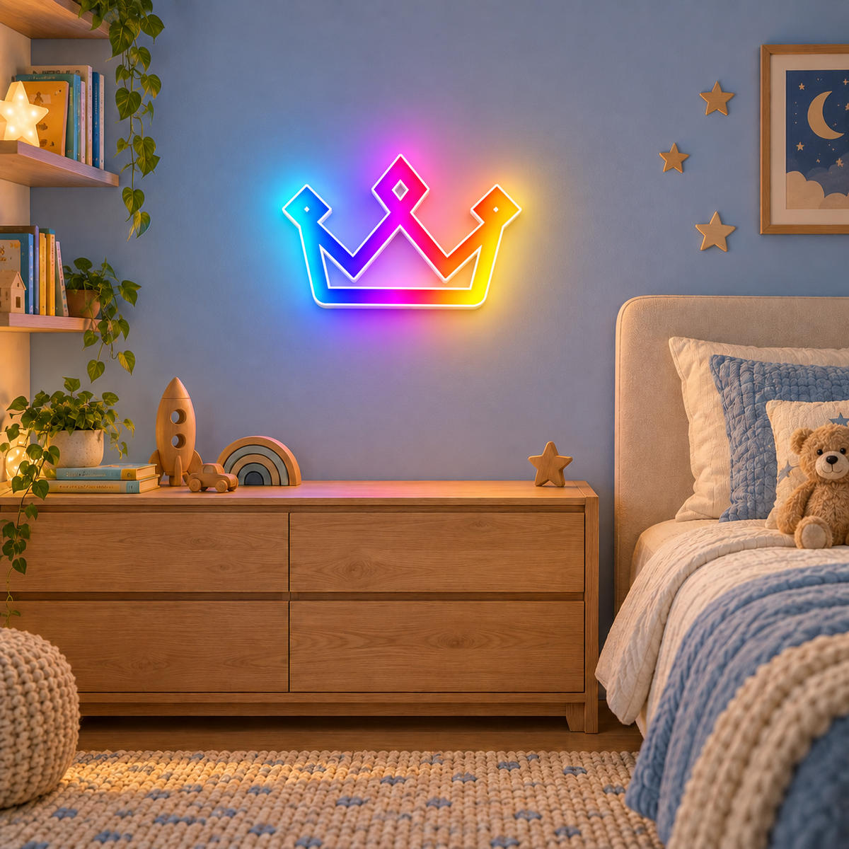 King Crown RGB LED Wall Light — 20″