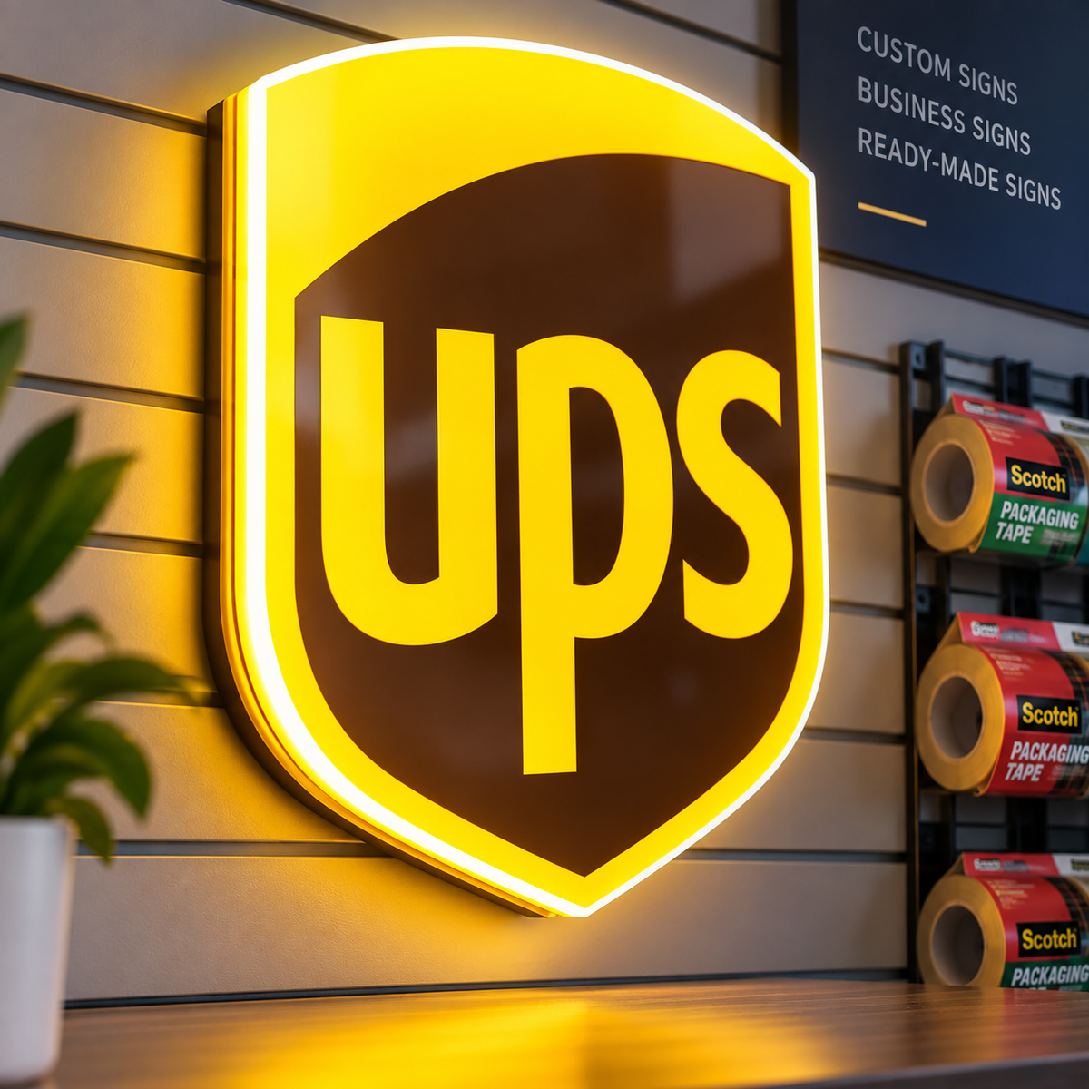 Custom 3D LED Logo Lightbox Sign – Personalized Business Sign with White or RGB Lighting