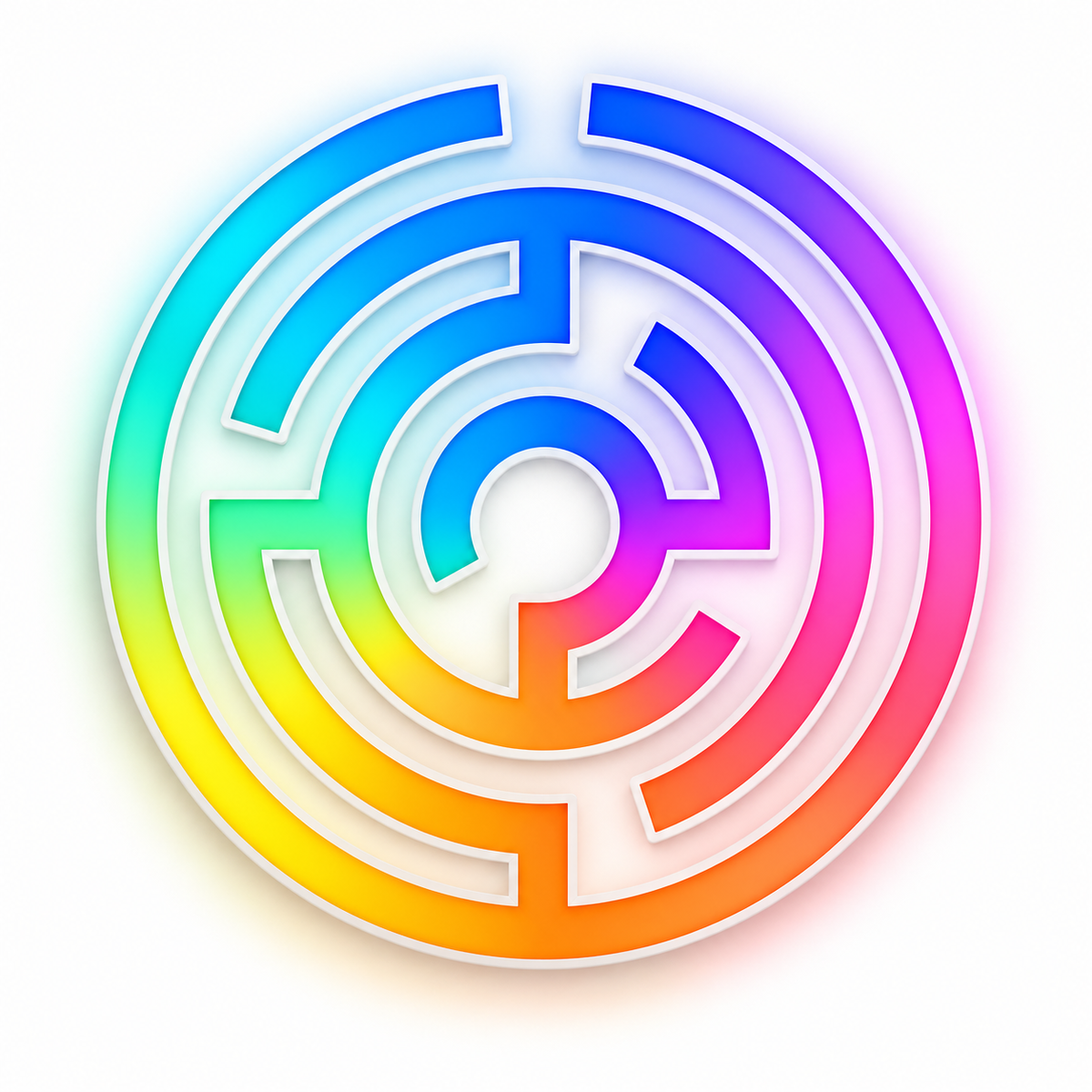 Circular Maze RGB LED Wall Light — 24″ Tall (Provisional)