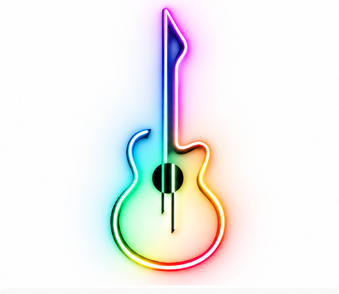 Electric Guitar RGB LED Wall Light — 24″ Tall (Provisional)