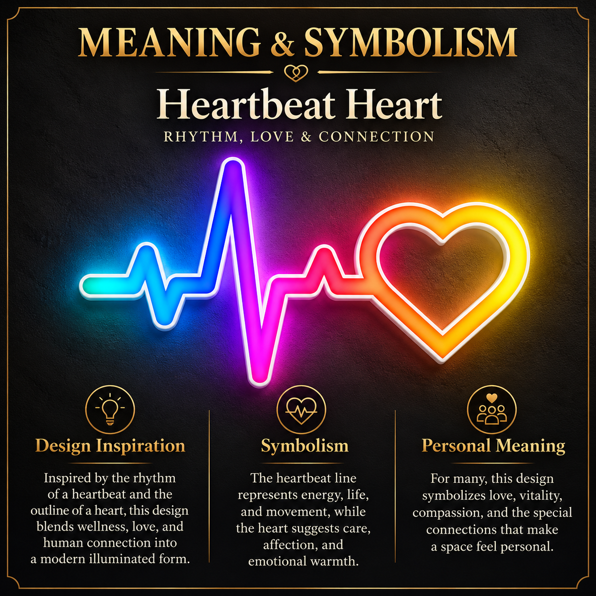 Heartbeat with Heart RGB LED Wall Light — 24″ Wide (Provisional)