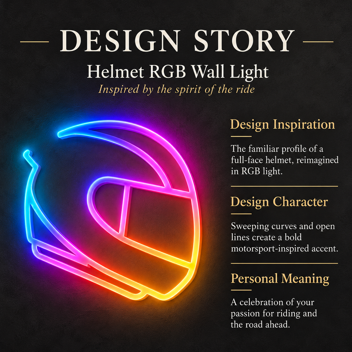 Helmet RGB LED Wall Light — 24″
