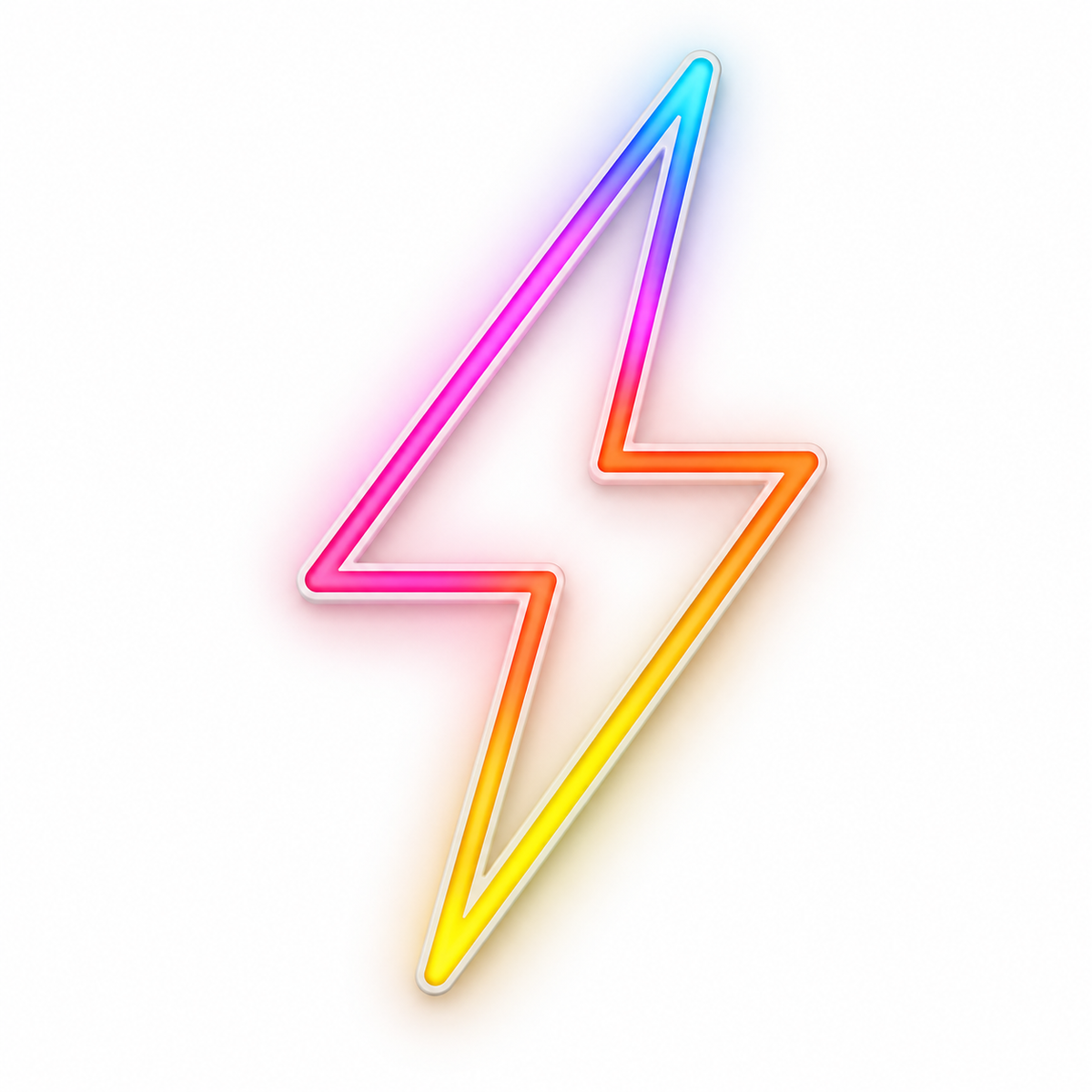 Hollow Lightning Bolt RGB LED Wall Light — 24″