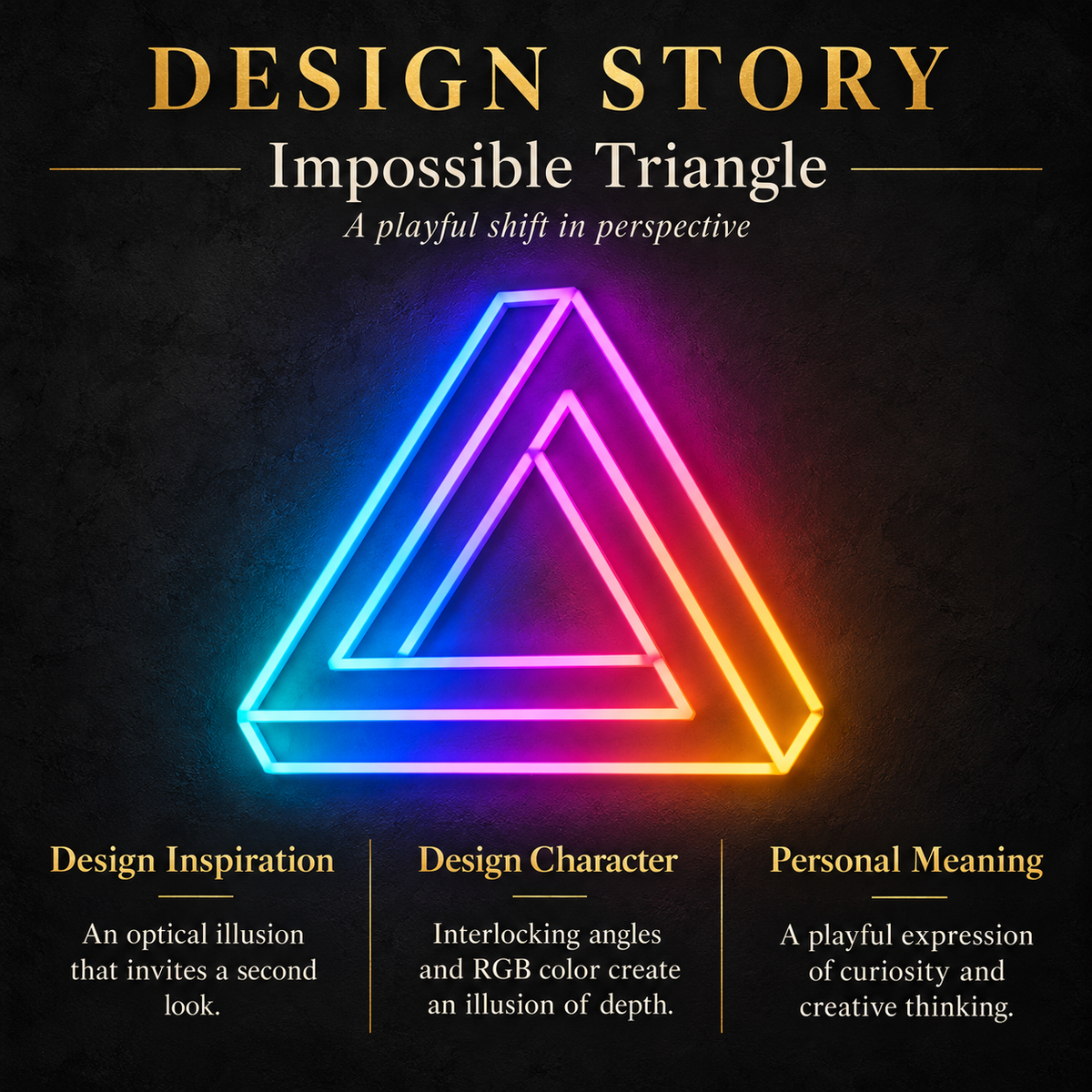 Impossible Triangle RGB LED Wall Light — 24″
