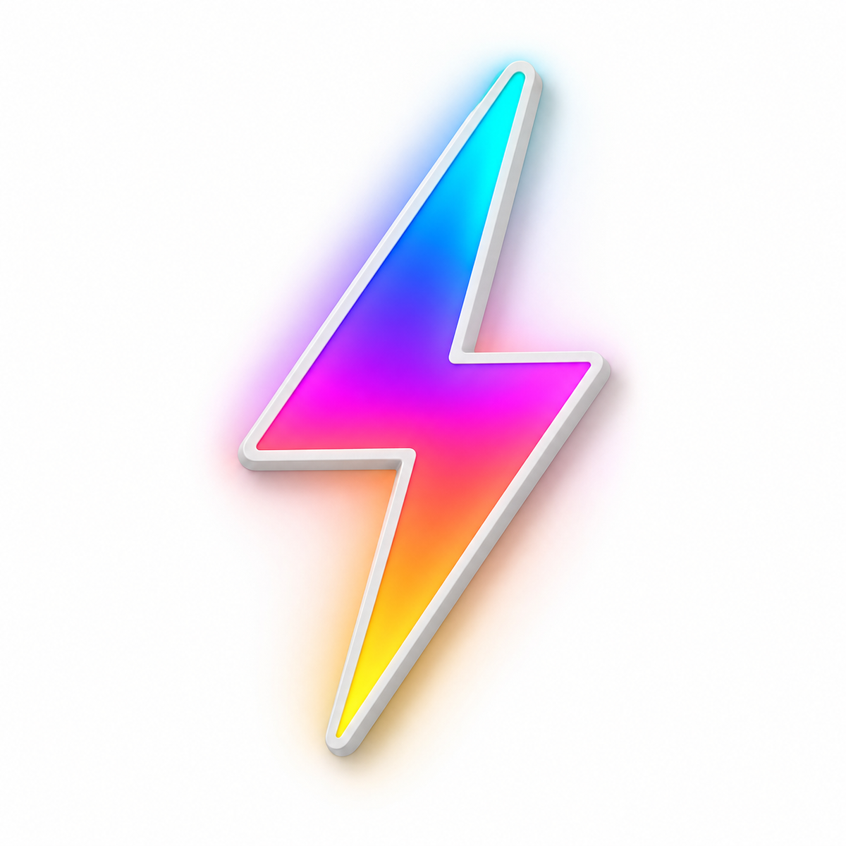 Lightning Bolt RGB LED Wall Light — 24″ Tall (Provisional)