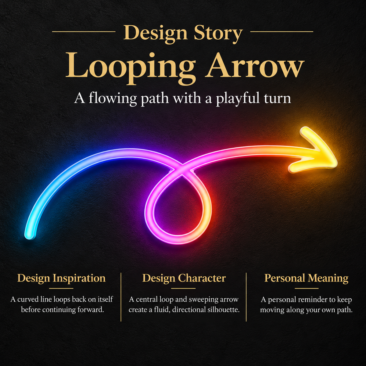Looping Arrow RGB LED Wall Light — Approx. 61.5″