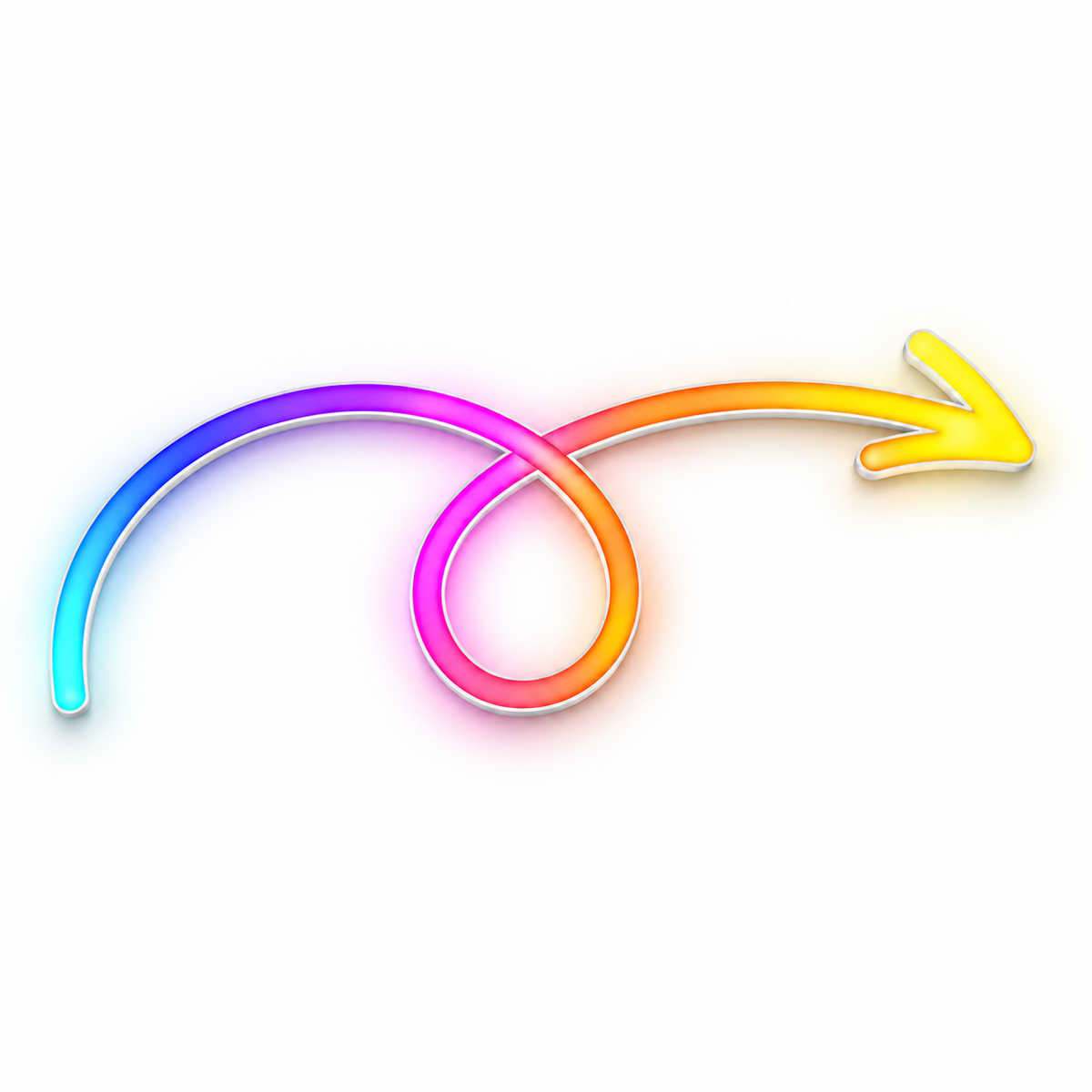Looping Arrow RGB LED Wall Light — Approx. 61.5″