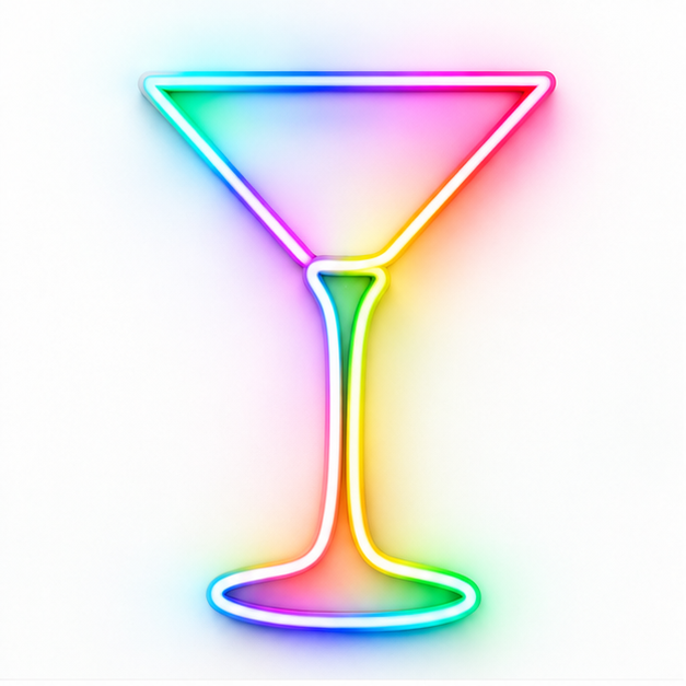 Martini Glass RGB LED Wall Light — 24″ Tall