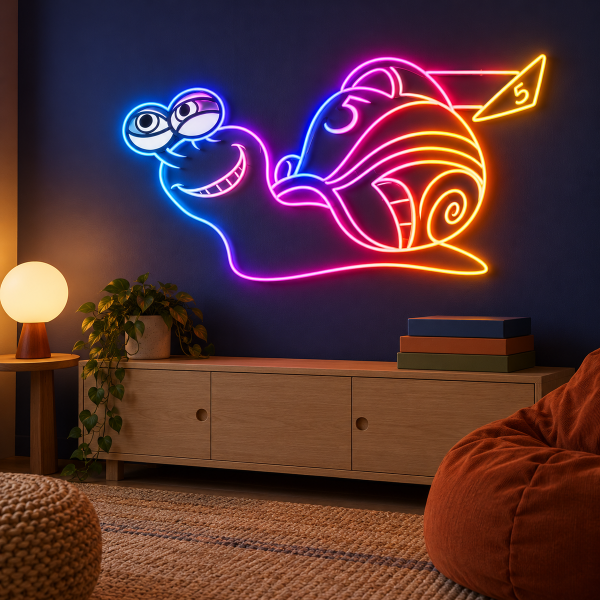 Racing Snail RGB LED Wall Light — 24″