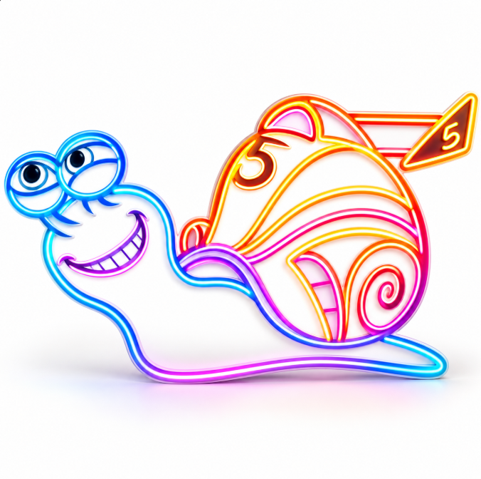 Racing Snail RGB LED Wall Light — 24″