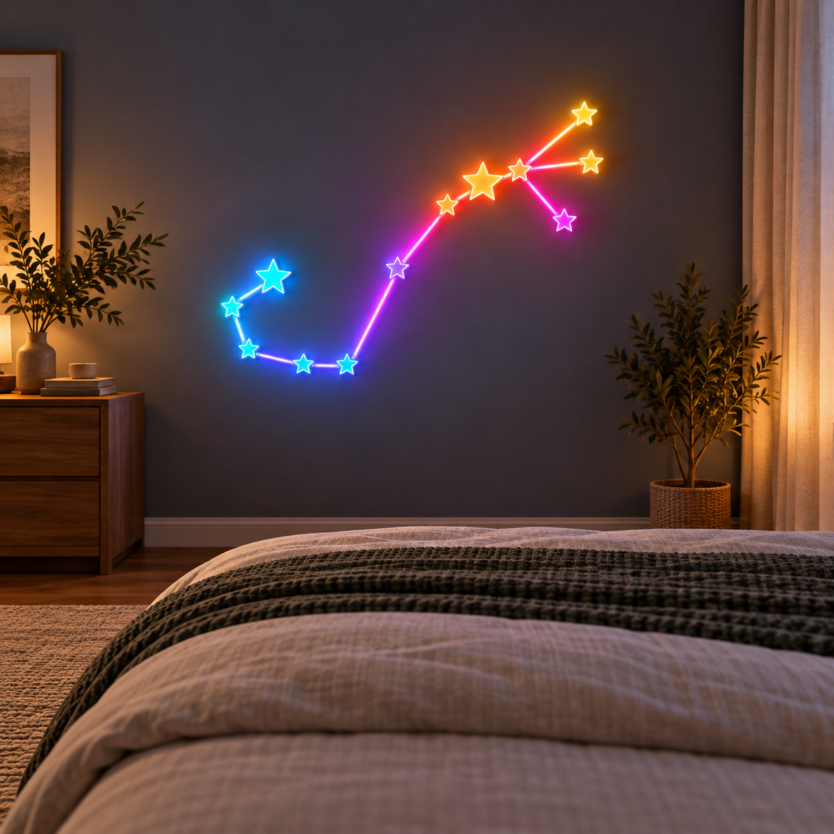 Scorpio Constellation RGB LED Wall Light — Approx. 31.2″