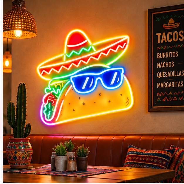 Sombrero Taco RGB LED Wall Light — 24″