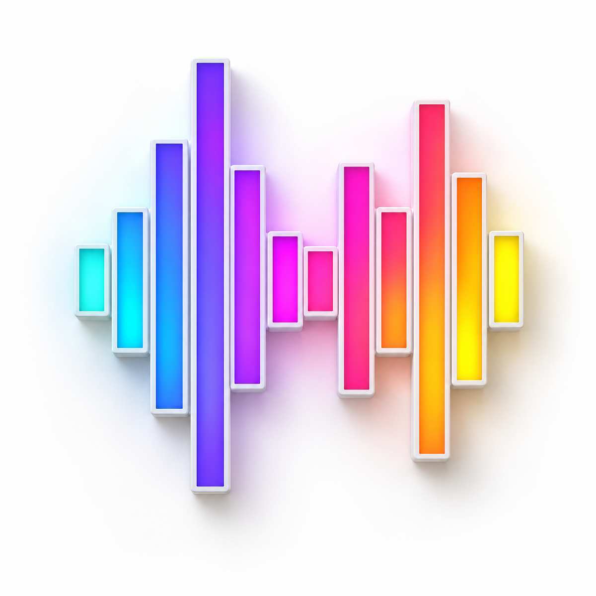 Soundwave Equalizer RGB LED Wall Light — 24″ Wide