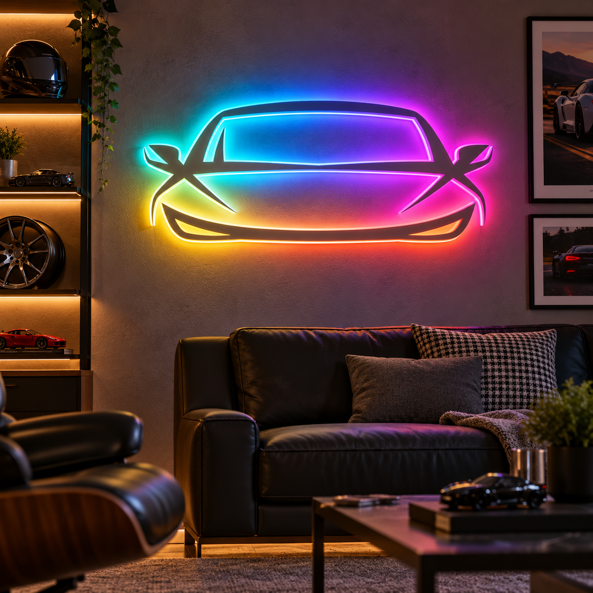 Sports Car Front RGB LED Wall Light — 24″ Wide (Provisional)