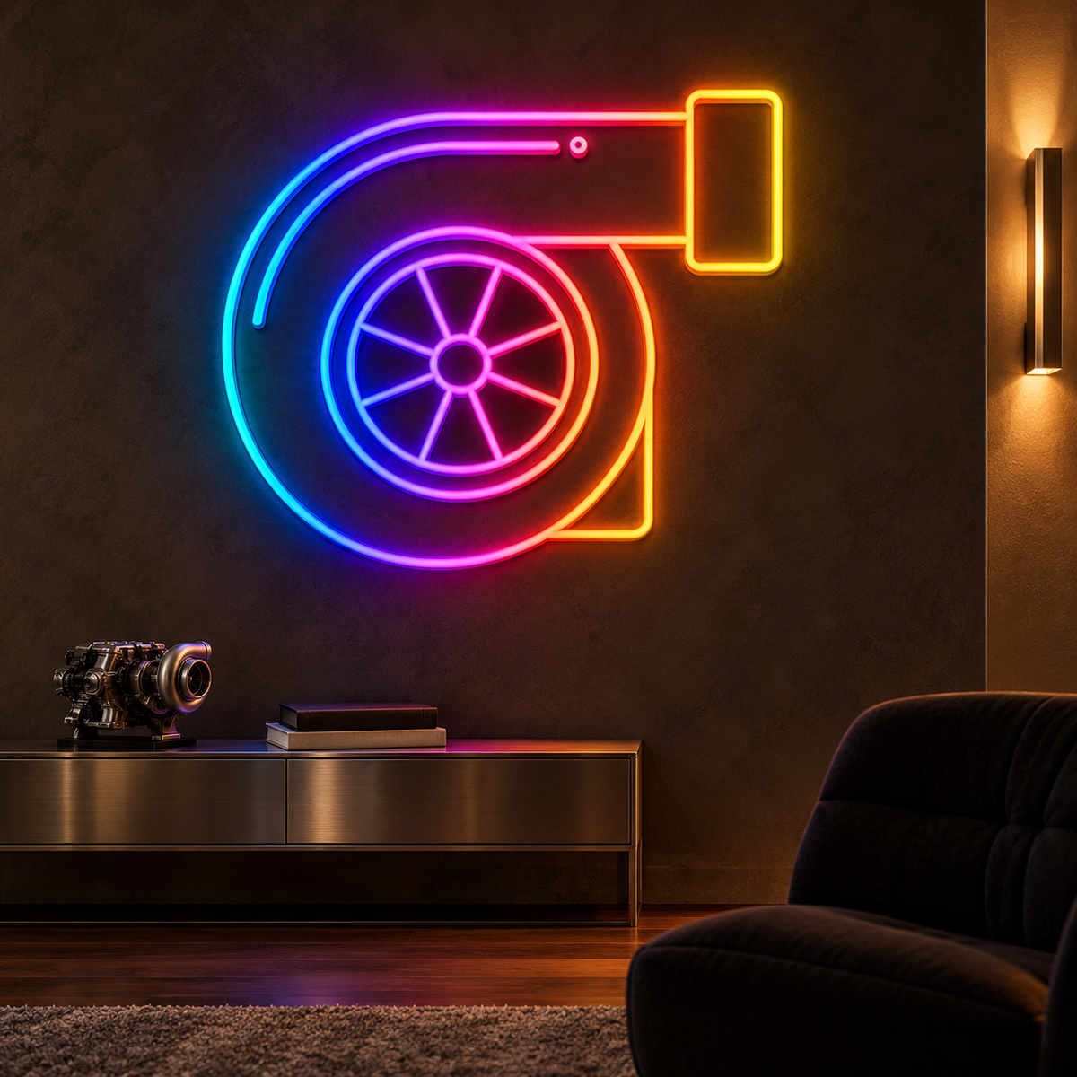 Turbocharger RGB LED Wall Light — 24″