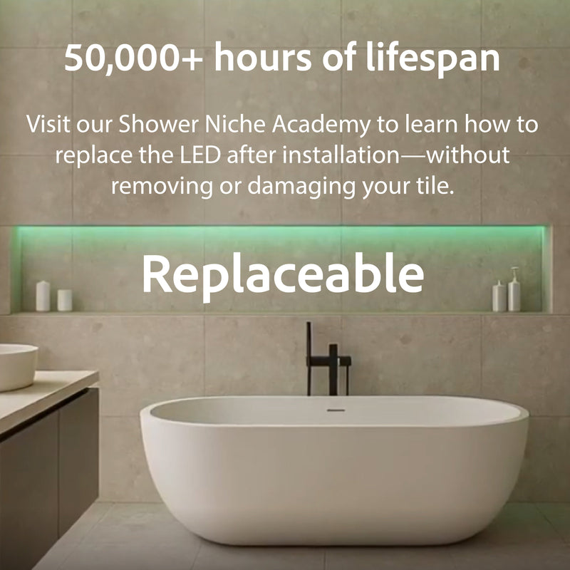 How to replace shower niche lighting