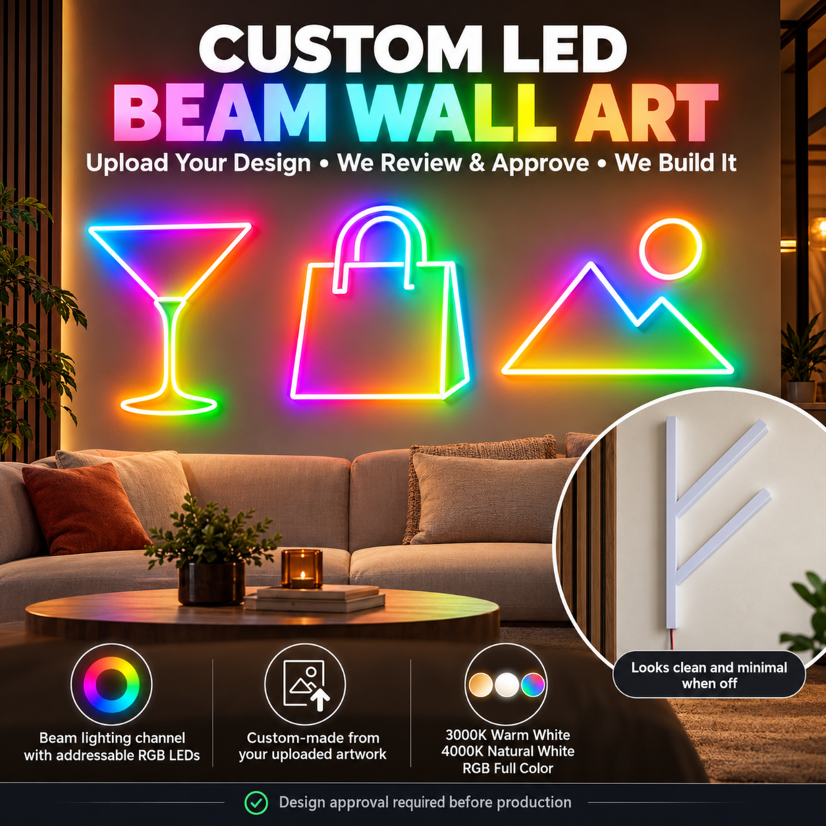 Custom LED Wall Art Create Your Own