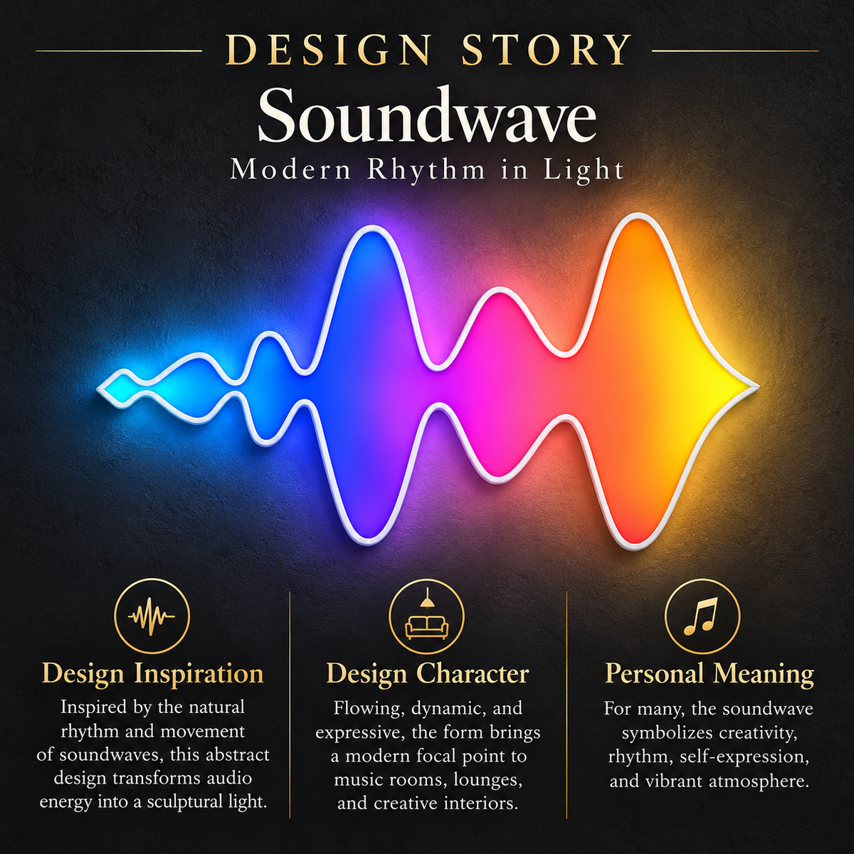 Audio Equalizer RGB LED Wall Light — 24″ Wide (Provisional)