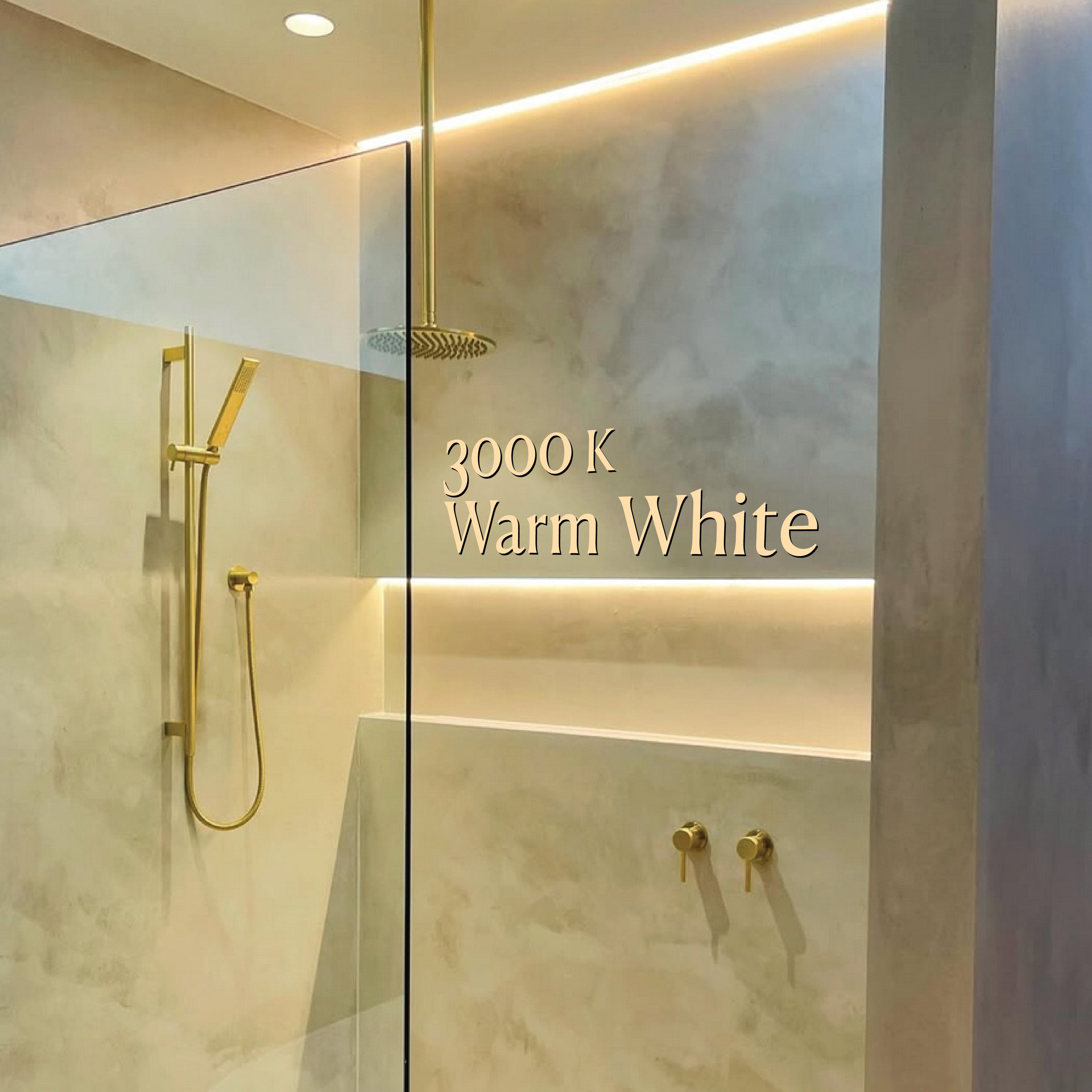 3000K Warm White - Shower Niche Lighting Installation Kit – Made to Order