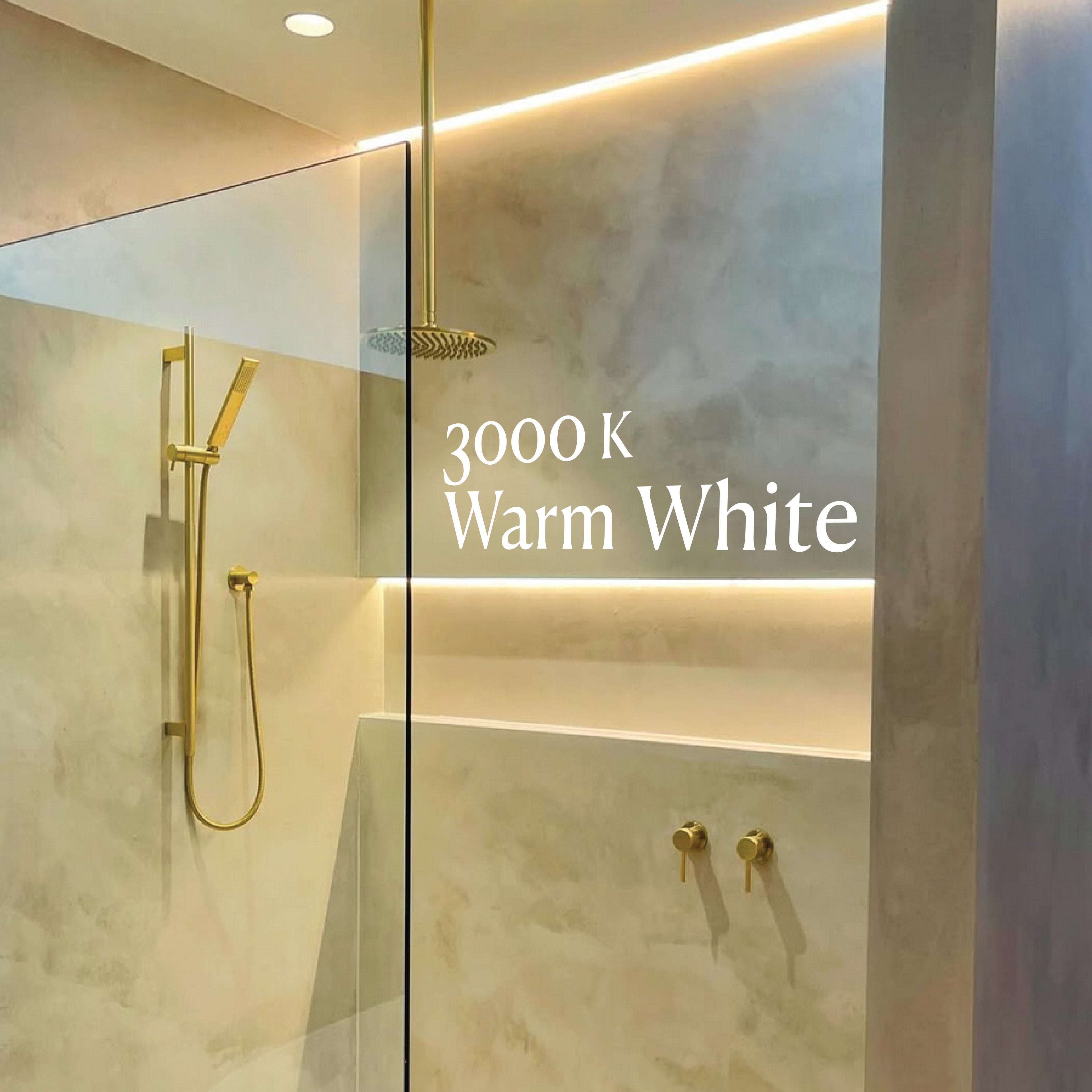 3000K Warm White - Shower Niche Lighting Installation Kit – Made to Order