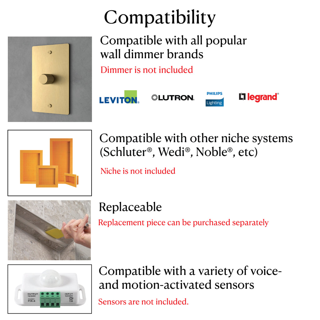 2700K Warm White - Shower Niche Lighting Installation Kit – Made to Order