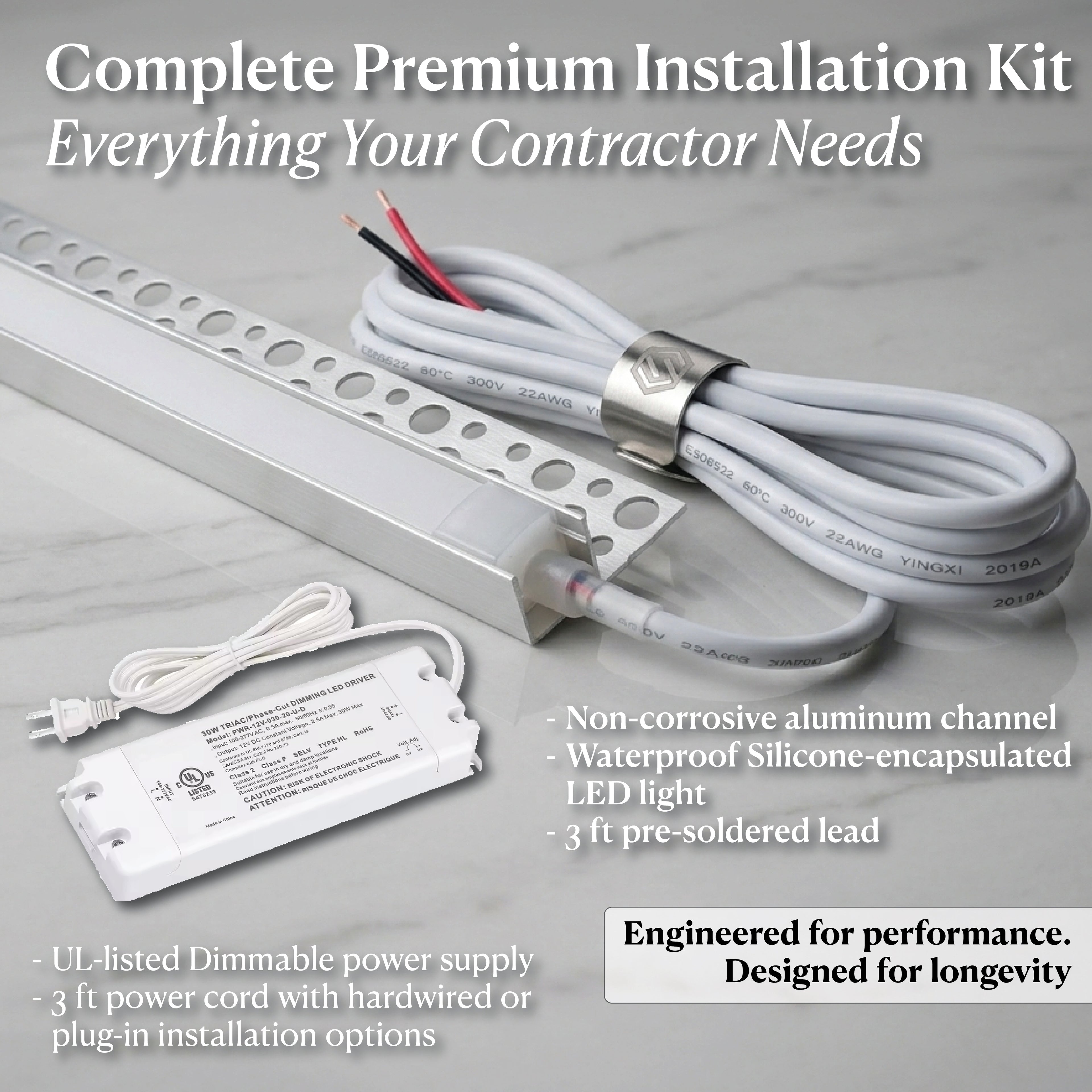 Green - Shower Niche Lighting Installation Kit – Made to Order