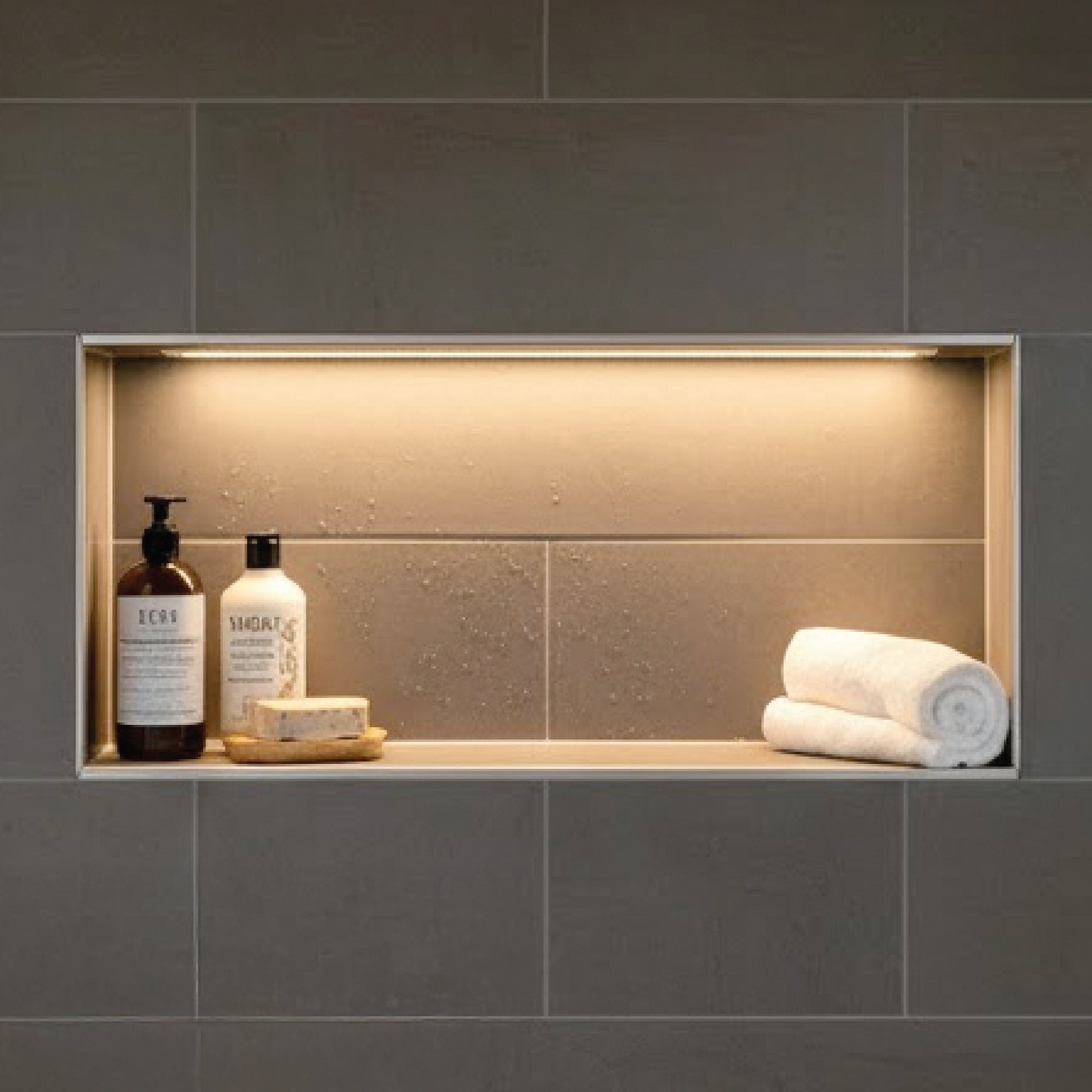 3000K Warm White - Shower Niche Lighting Installation Kit – Made to Order