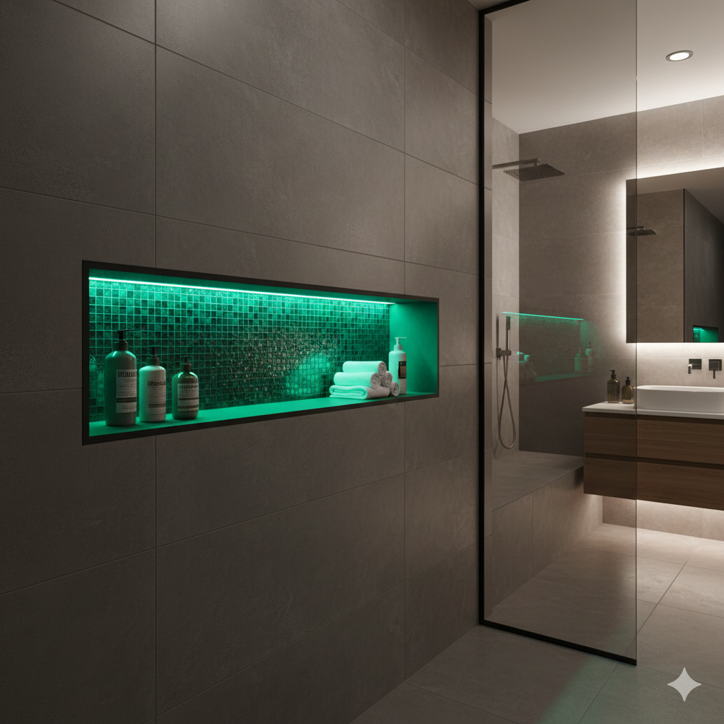 Green - Shower Niche Lighting Installation Kit – Made to Order