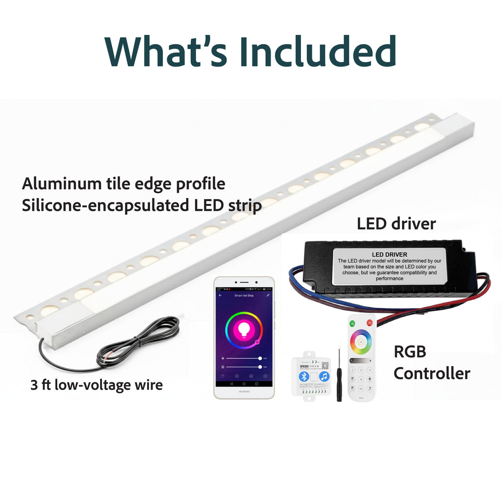 RGB - Shower Niche Lighting Installation Kit - Made to Order