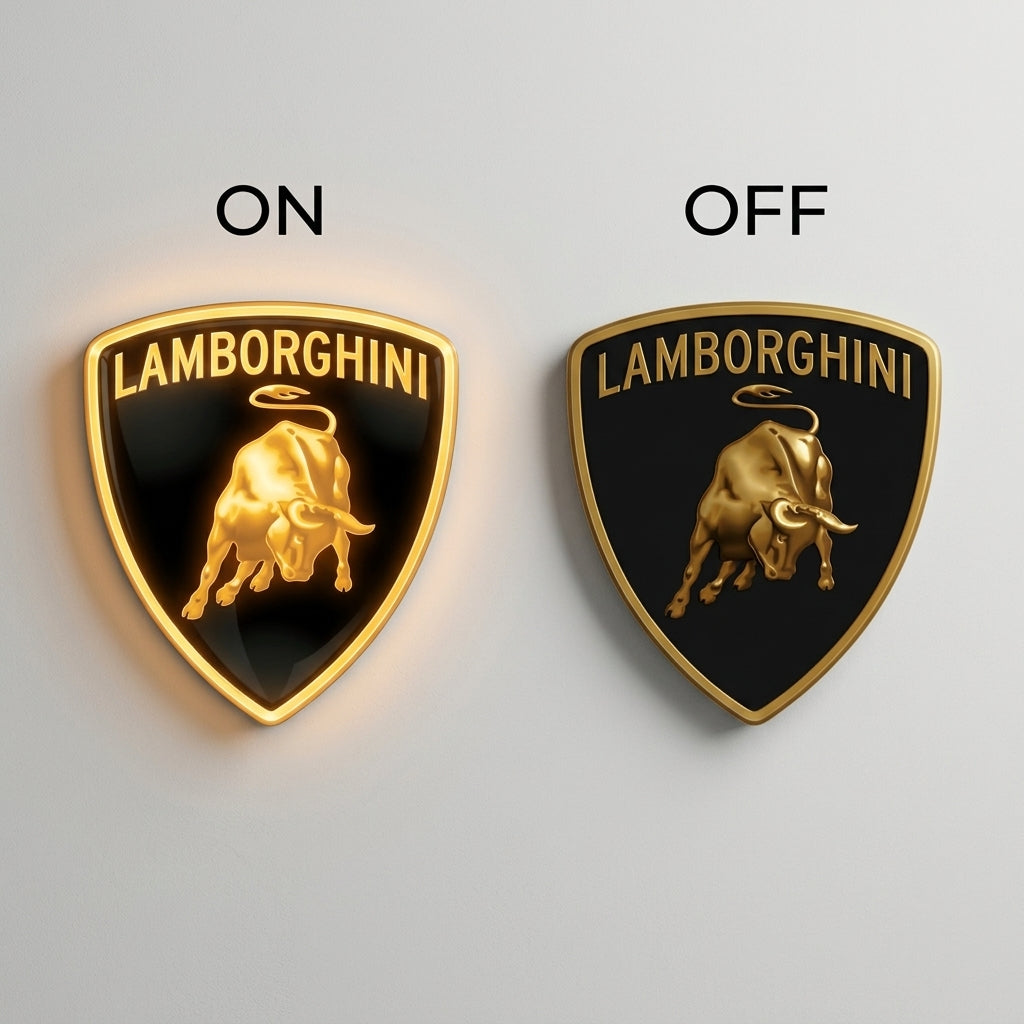 Exotic Supercar Style LED Light Box Sign – Premium Illuminated Wall Décor for Garage & Showroom