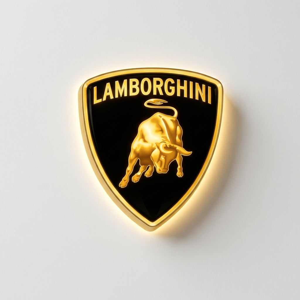 Exotic Supercar Style LED Light Box Sign – Premium Illuminated Wall Décor for Garage & Showroom