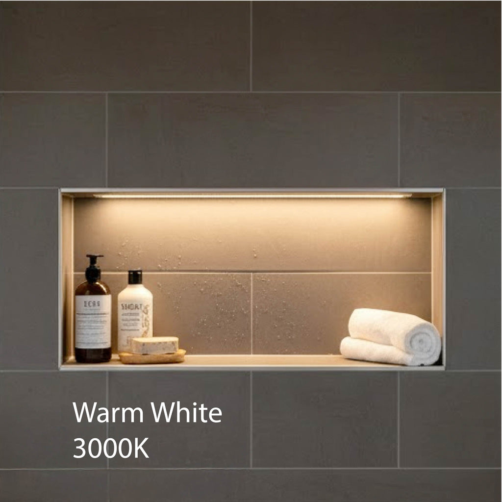 3000K Warm White - Shower Niche Lighting Installation Kit – Made to Order