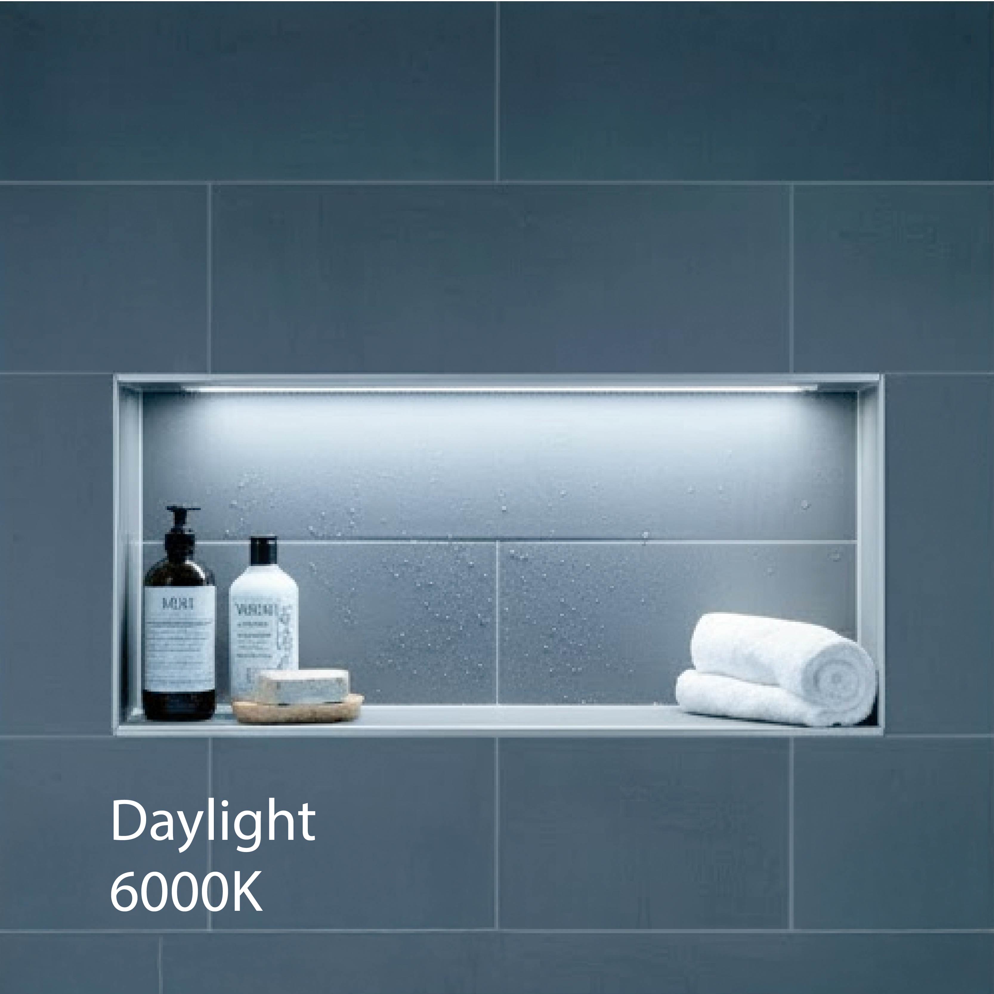 6000K Daylight - Shower Niche Lighting Installation Kit – Made to Order