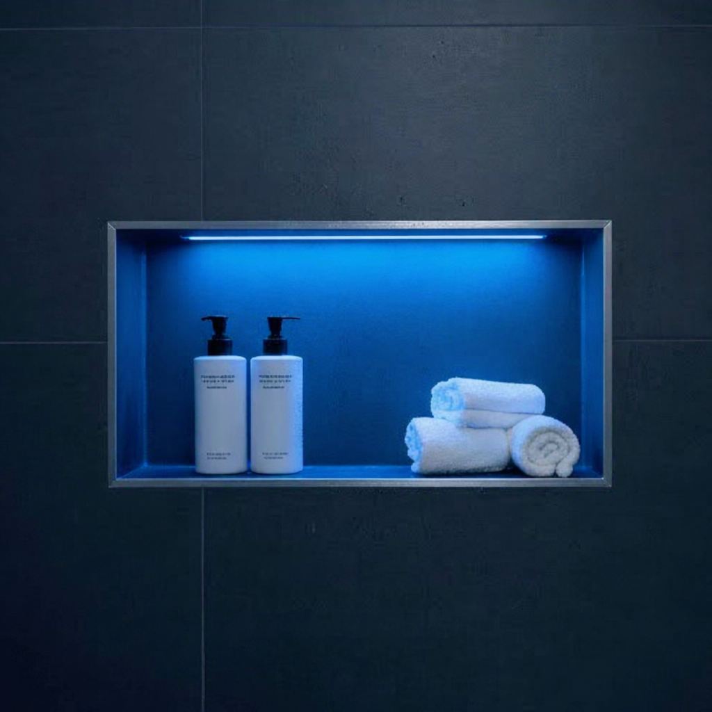 Blue - Shower Niche Lighting Installation Kit – Made to Order