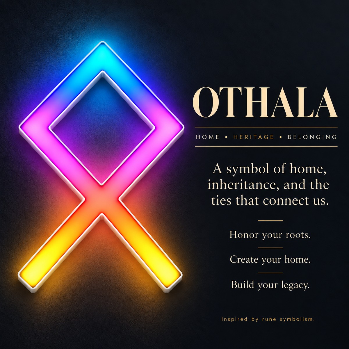 Othala Rune RGB LED Wall Light — 24″