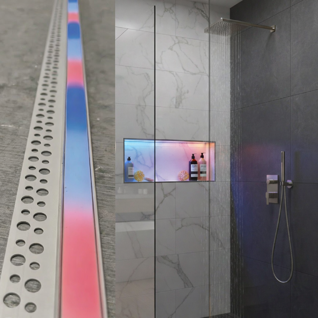 RGB (Color Changing) - Shower Niche Lighting Installation Kit - Made to Order