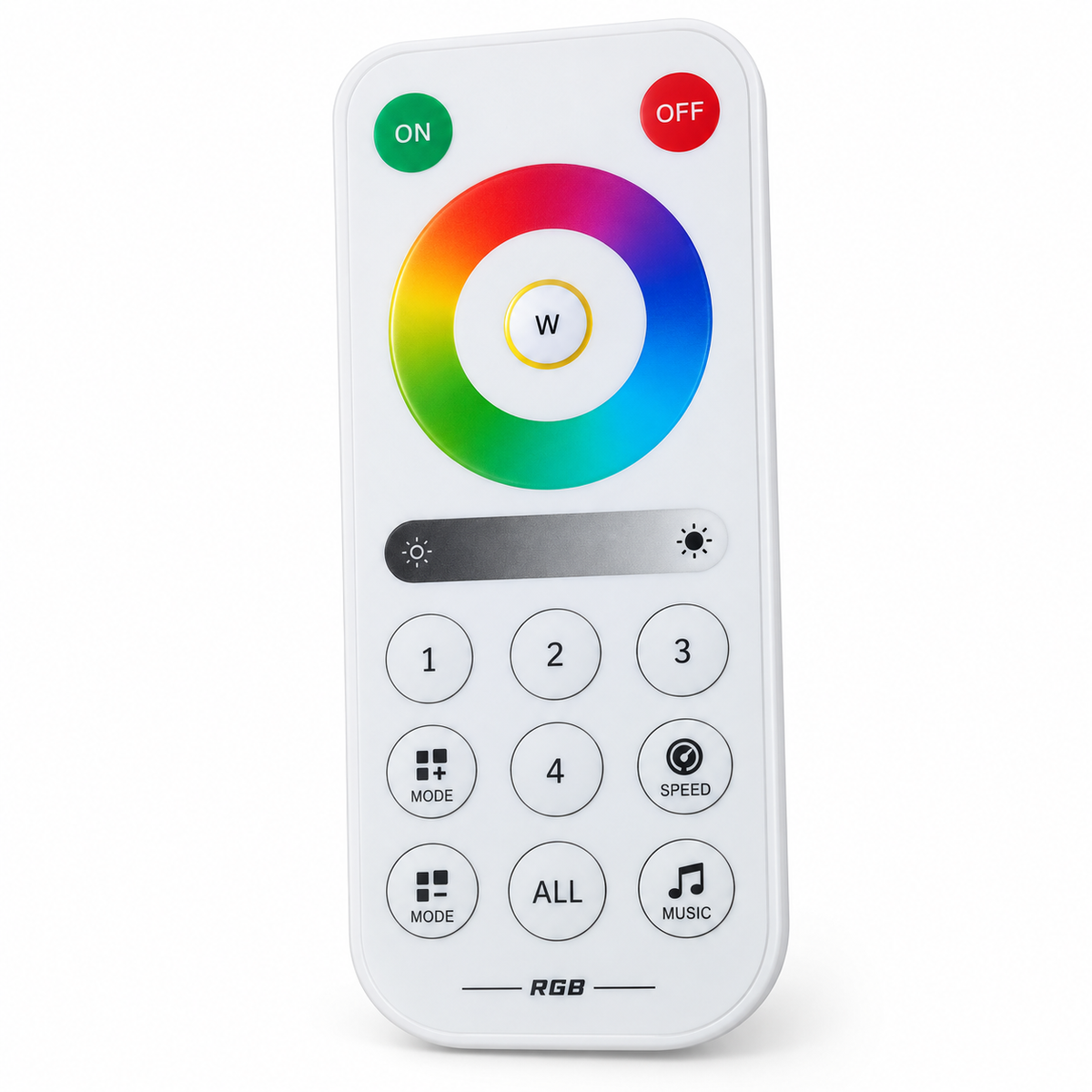2.4GHz RGB LED Remote Control with Color Wheel & 4-Zone Buttons