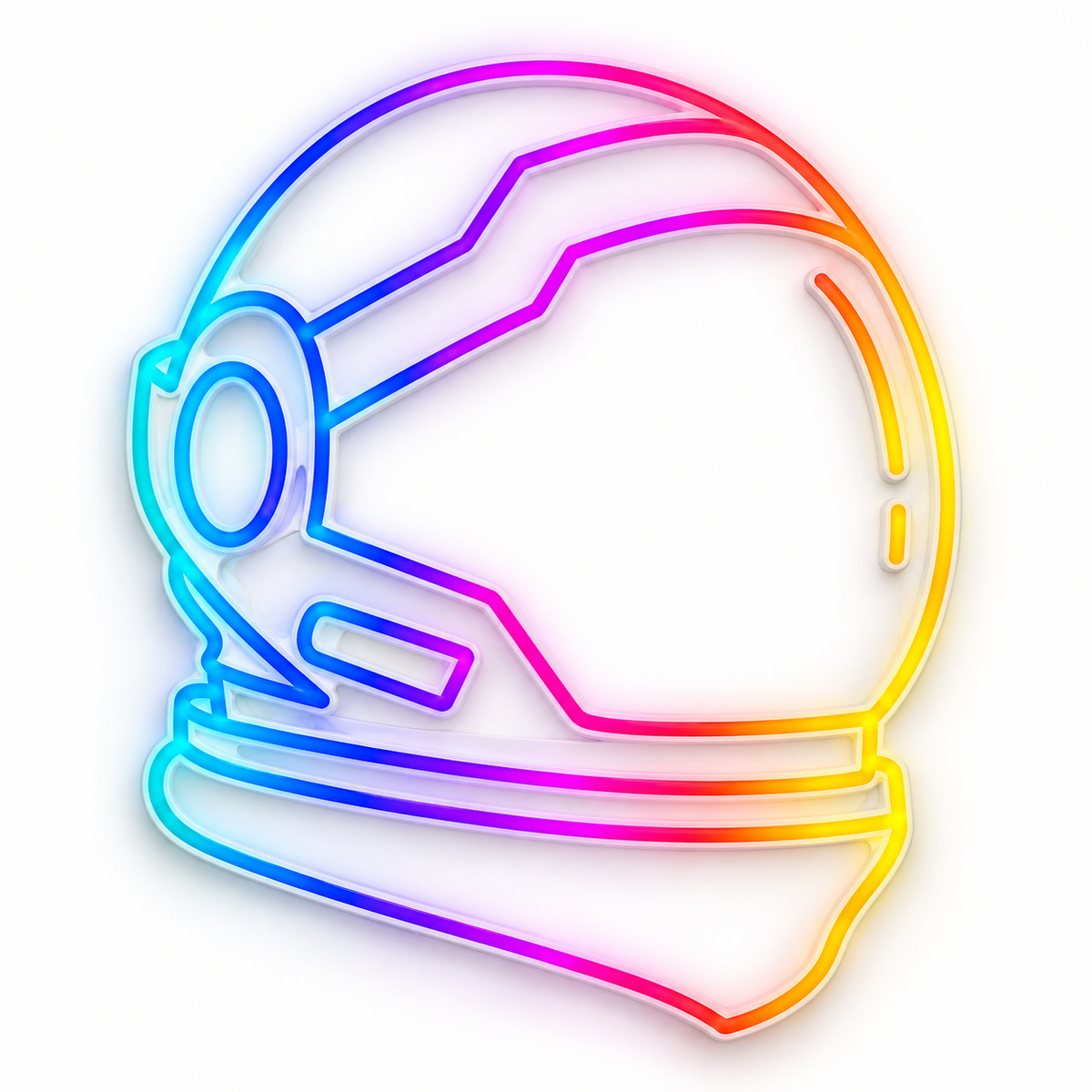 Futuristic Helmet RGB LED Wall Light — 24″