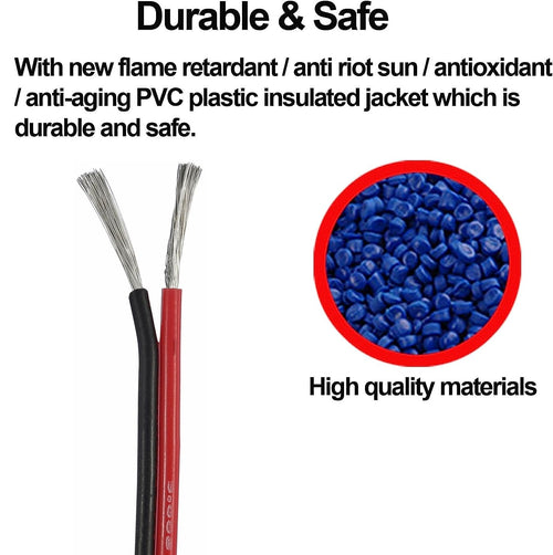 18/2 Low-Voltage LED Power Cable – 25ft Spool | Optimized for Shower Niches & Under-Cabinet Lighting