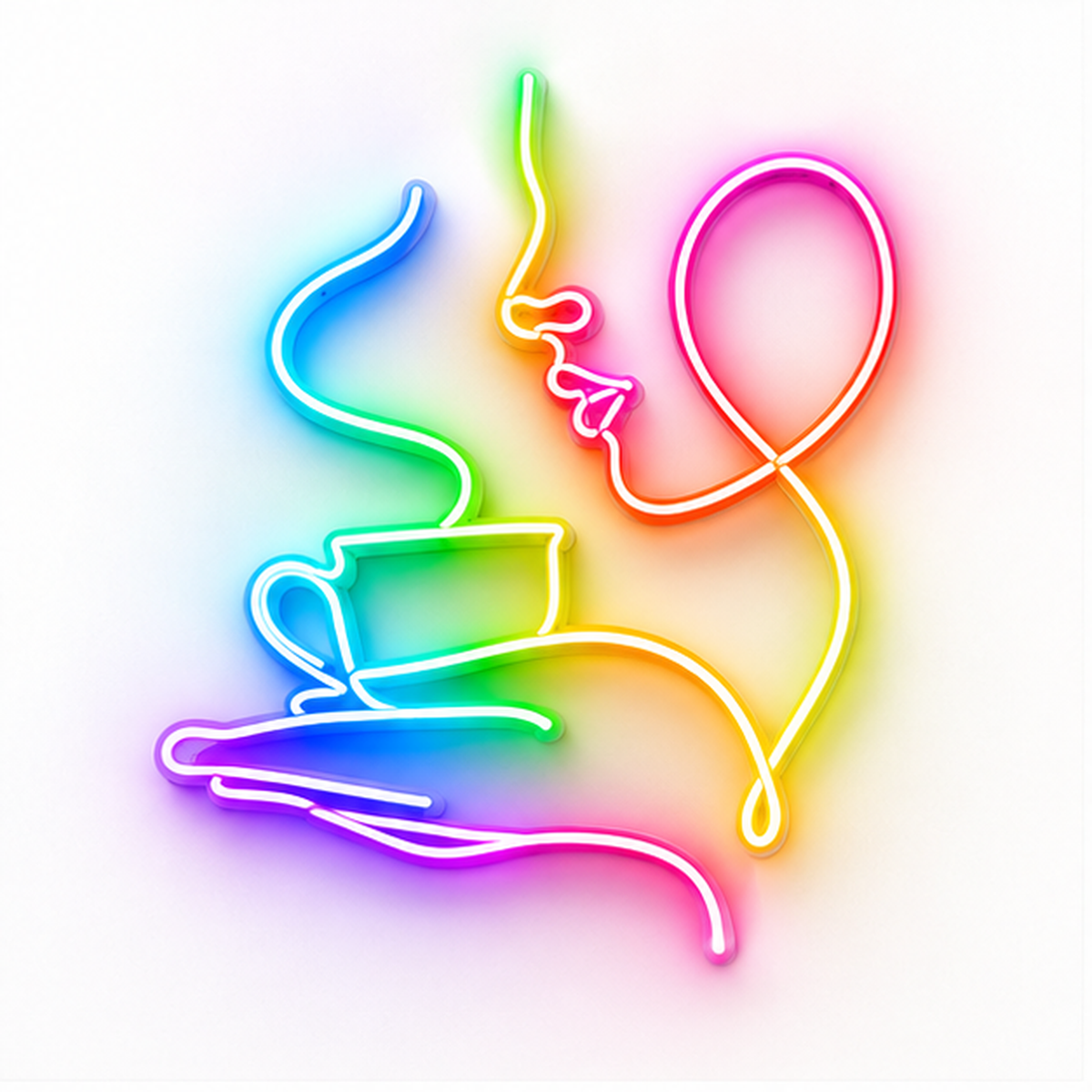 Coffee Break Silhouette RGB LED Wall Light — 24″ Tall