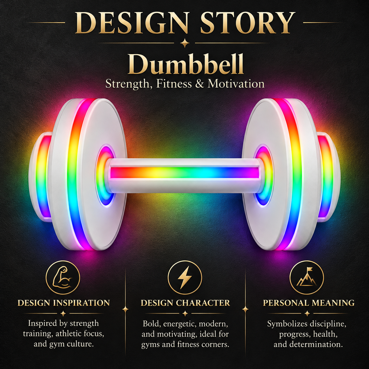Dumbbell RGB LED Wall Light — 24″ Wide