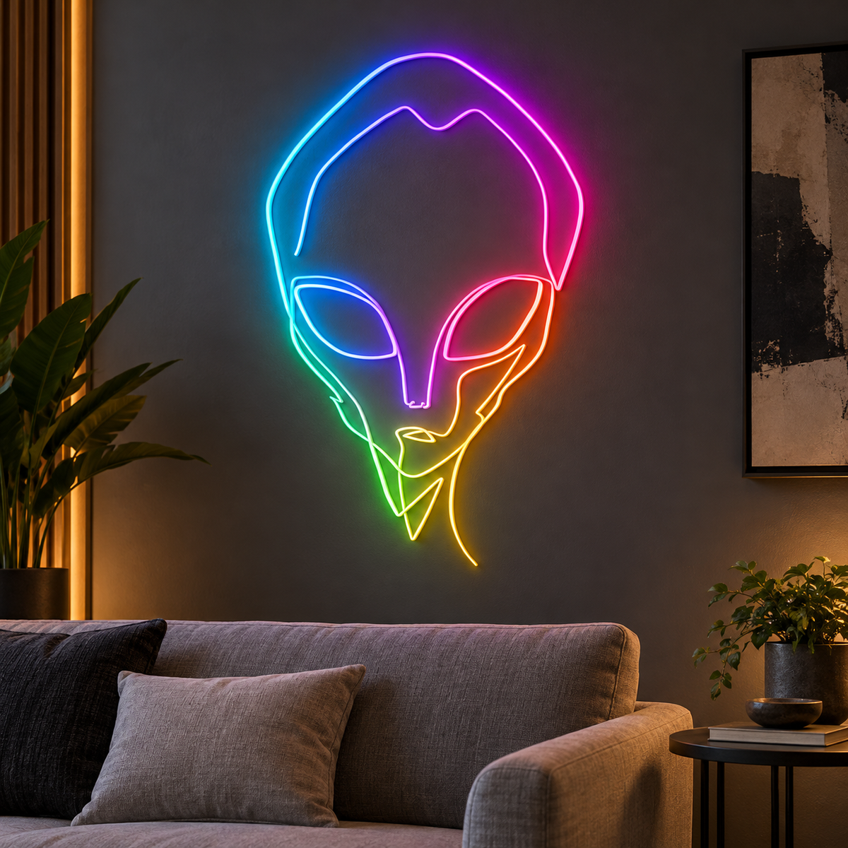 Elongated Alien RGB LED Wall Light — 24″