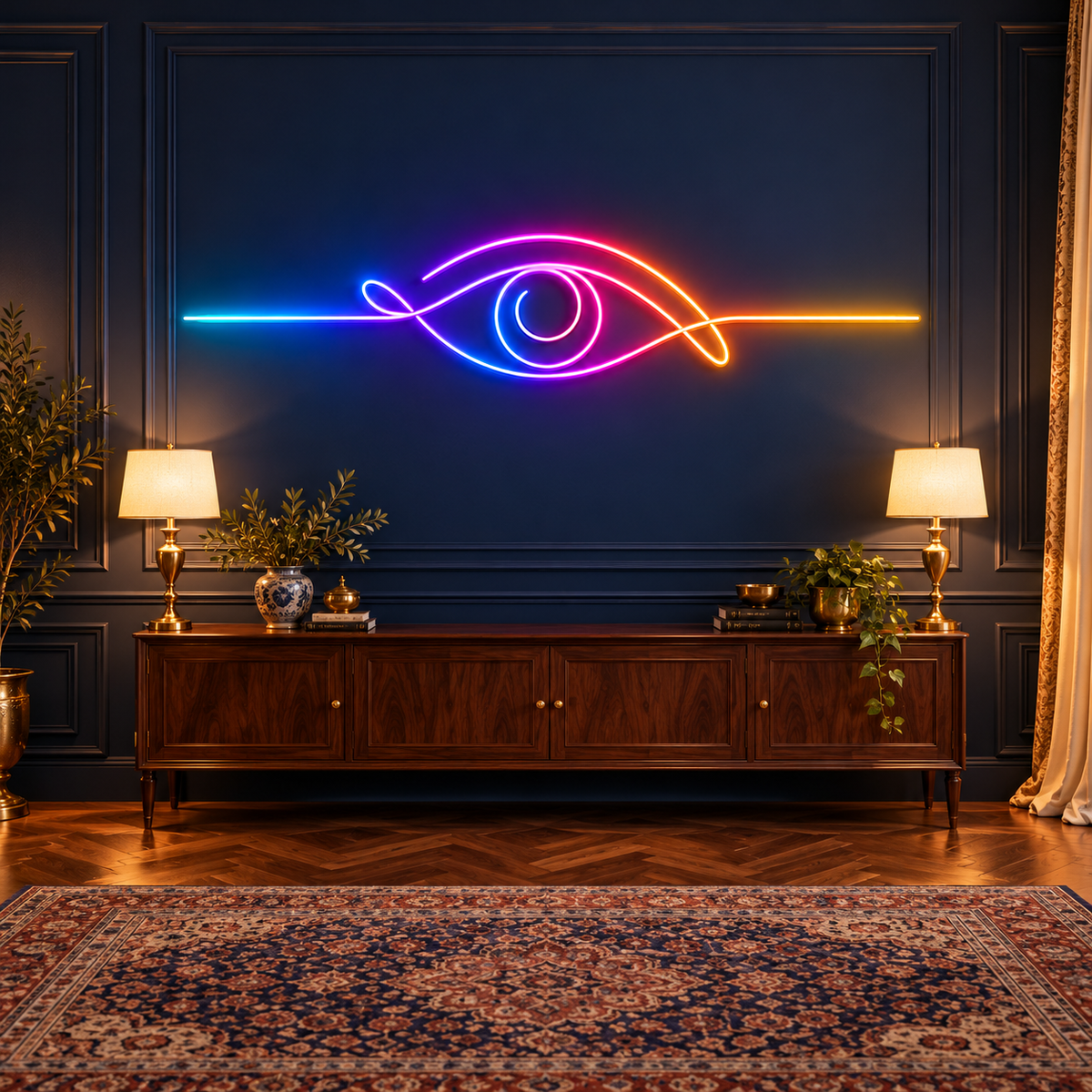 Flowing Eye RGB LED Wall Light — Approx. 116.8″