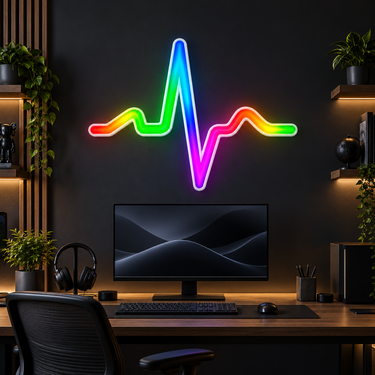 Heartbeat RGB LED Wall Light — 24″ Wide (Provisional)