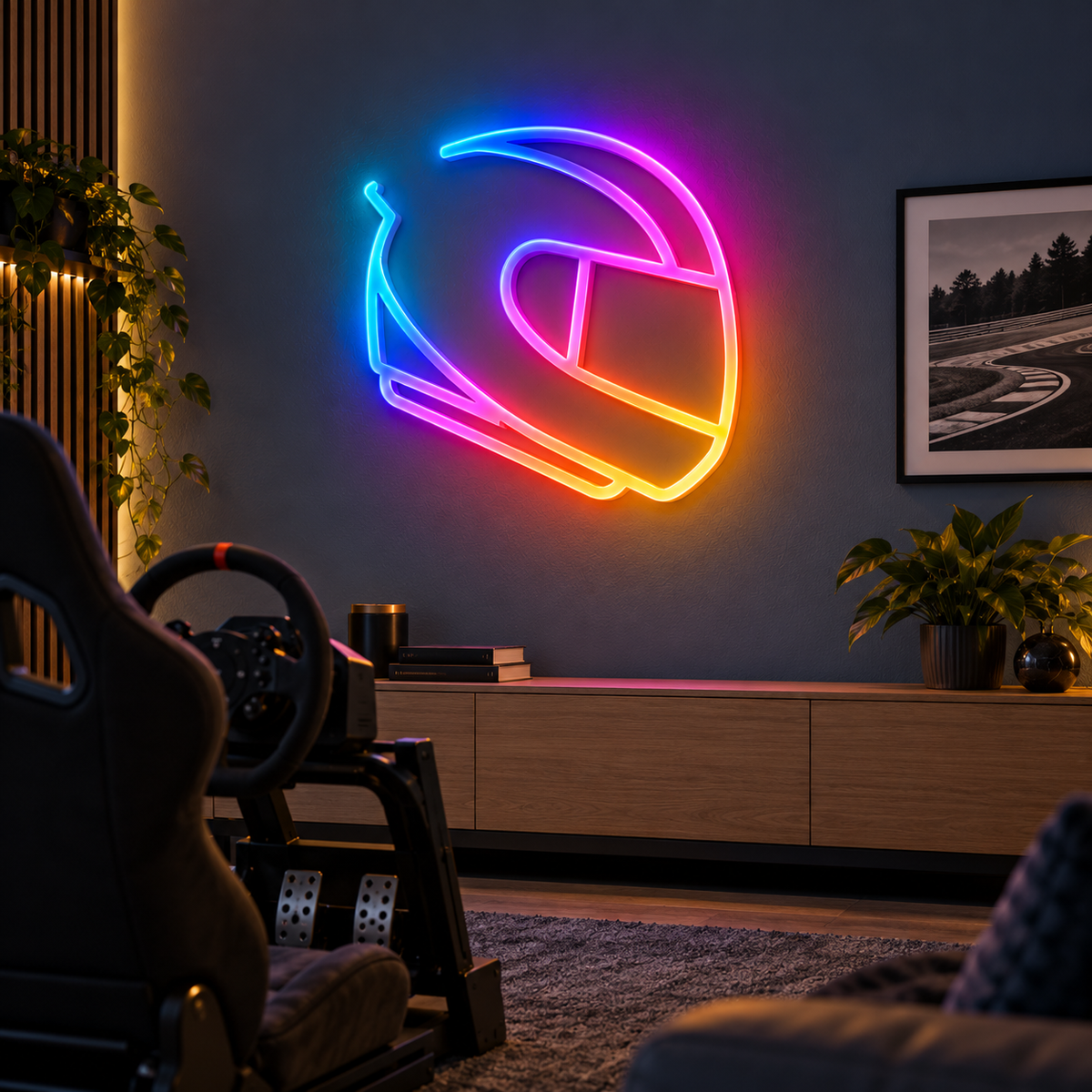 Helmet RGB LED Wall Light — 24″